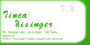 timea wisinger business card